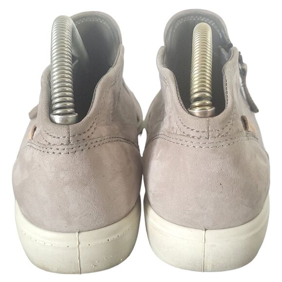 ECCO Womens Soft 7 Low Bootie Grey Leather Zip Sneaker Comfort Shoes EU 41 EW - Picture 6 of 11